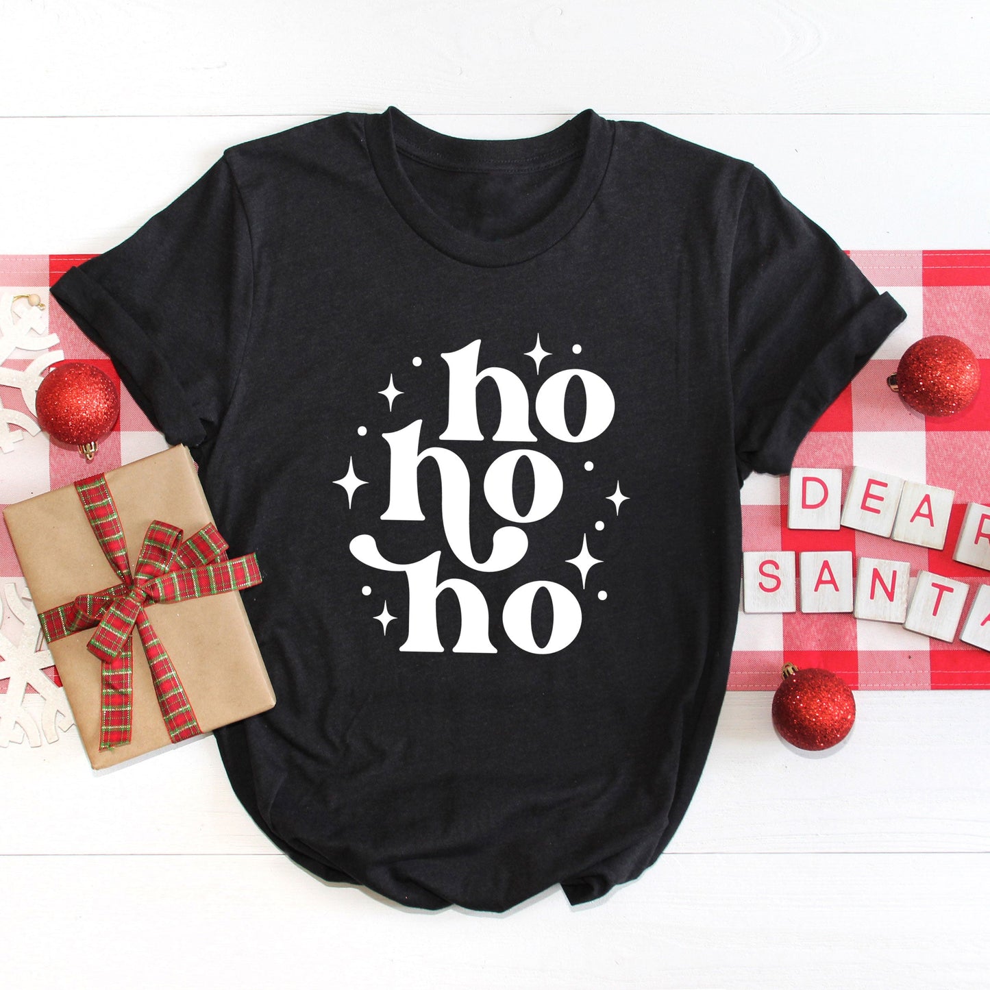Whimsical Ho Ho Ho | Short Sleeve Graphic Tee