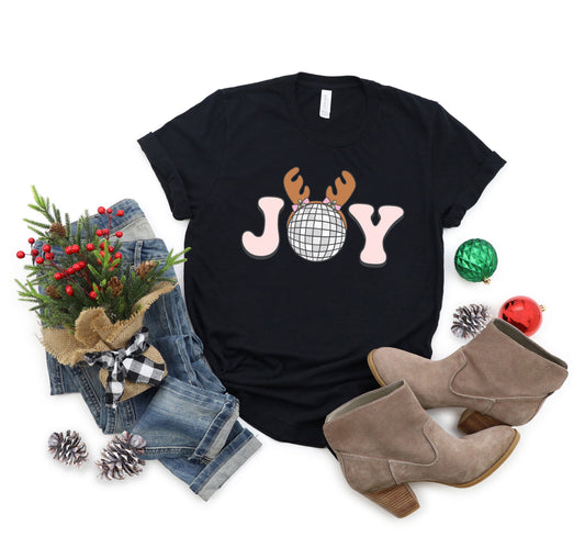 Joy Reindeer | Short Sleeve Crew Neck
