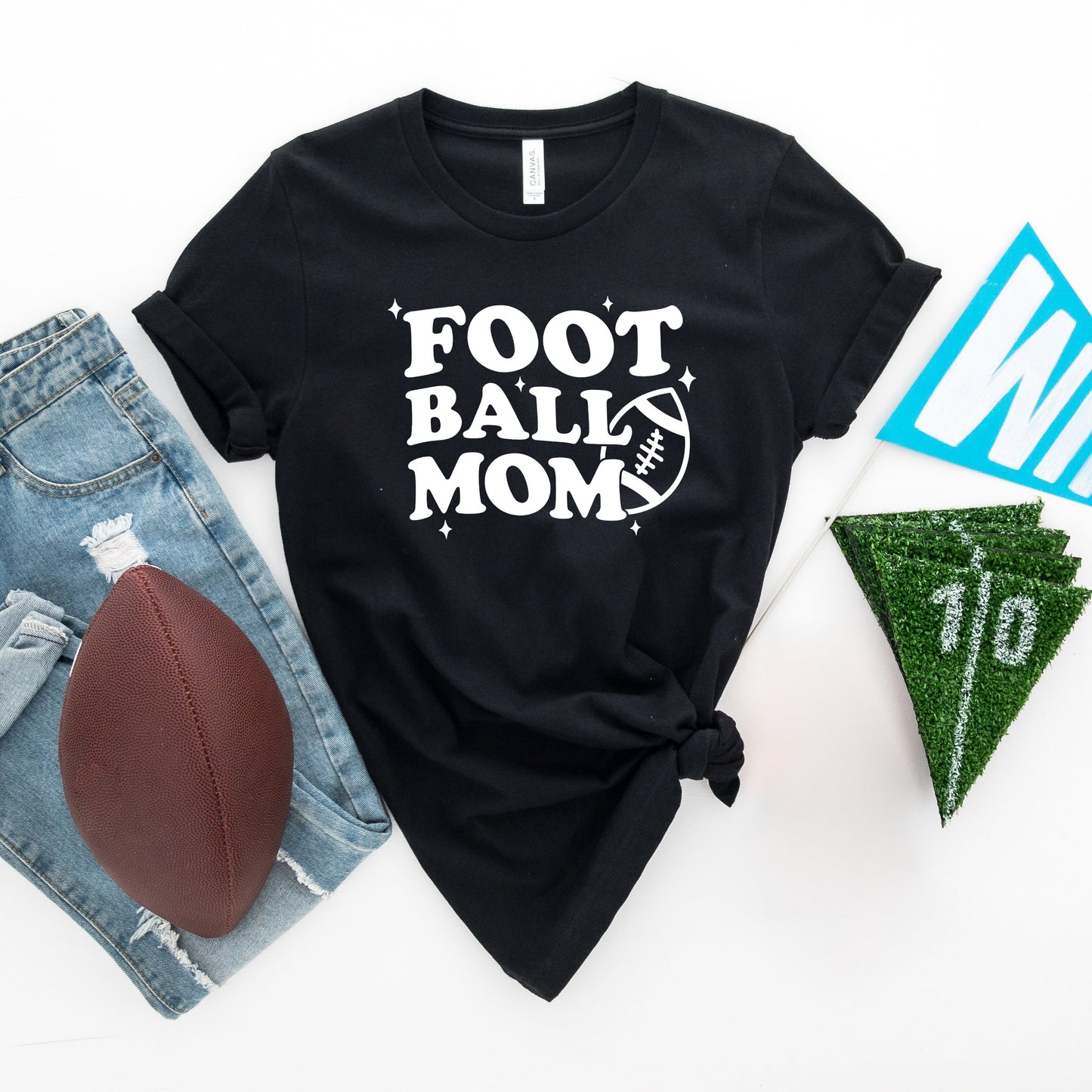 Football Mom Stars | Short Sleeve Graphic Tee