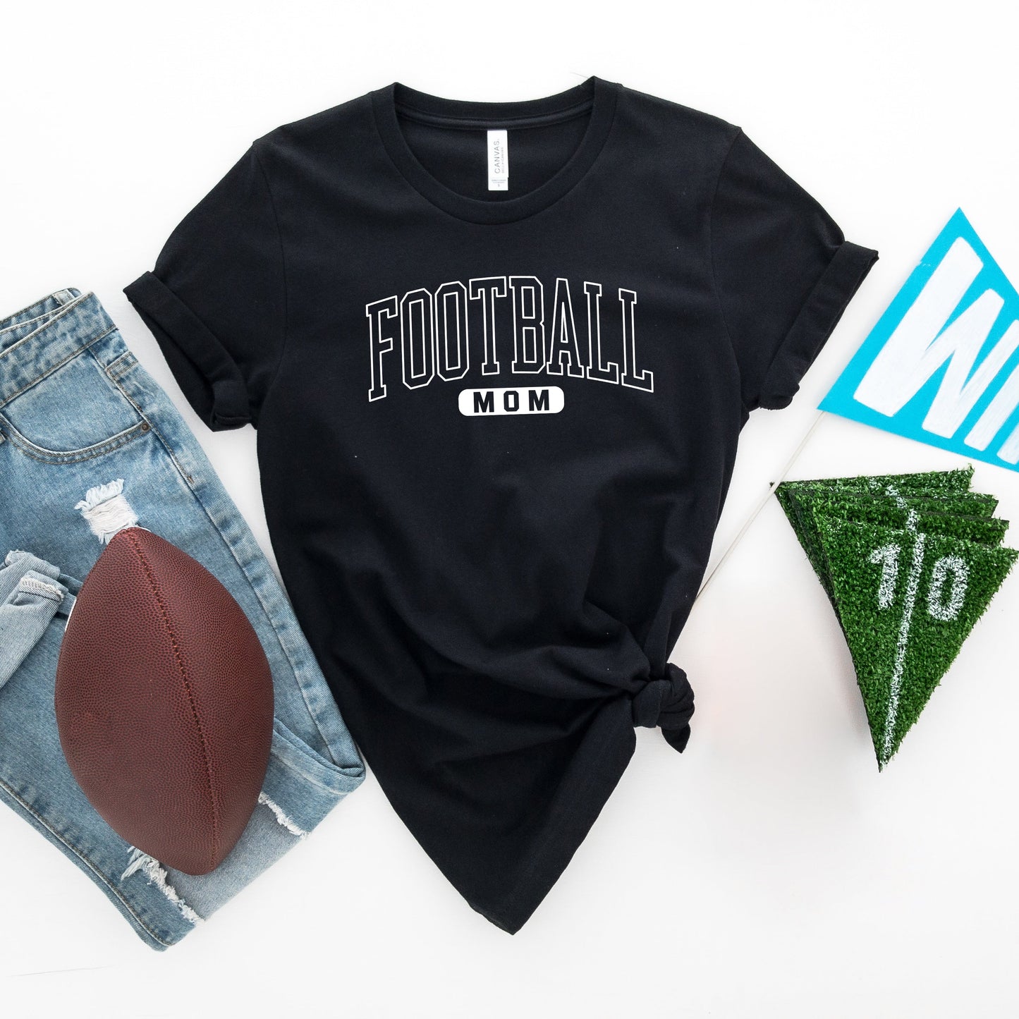 Football Mom Block | Short Sleeve Graphic Tee