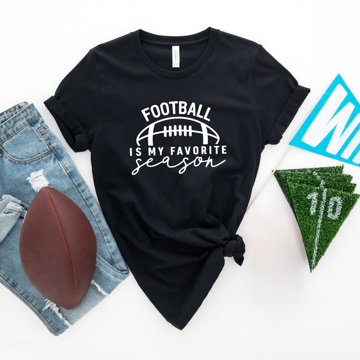 Football is My Favorite Season Ball | Short Sleeve Graphic Tee