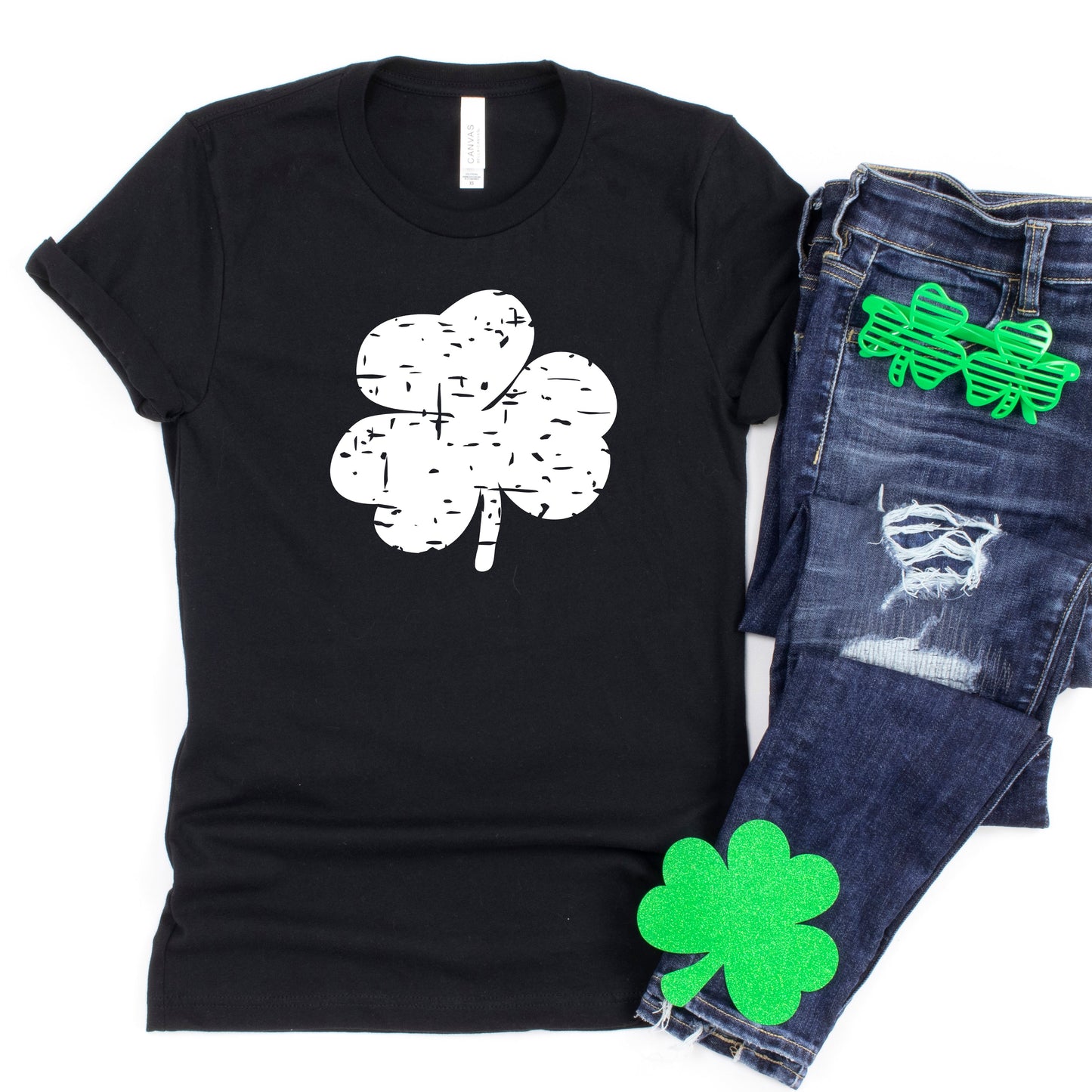 Grunge Clover | Short Sleeve Graphic Tee