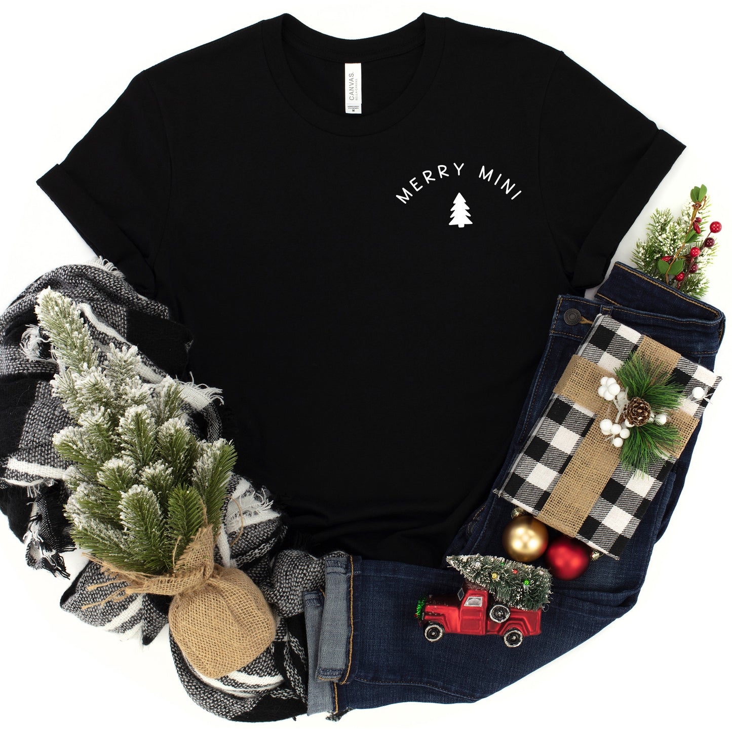 Merry Mini Tree Mini | Youth Short Sleeve Crew Neck