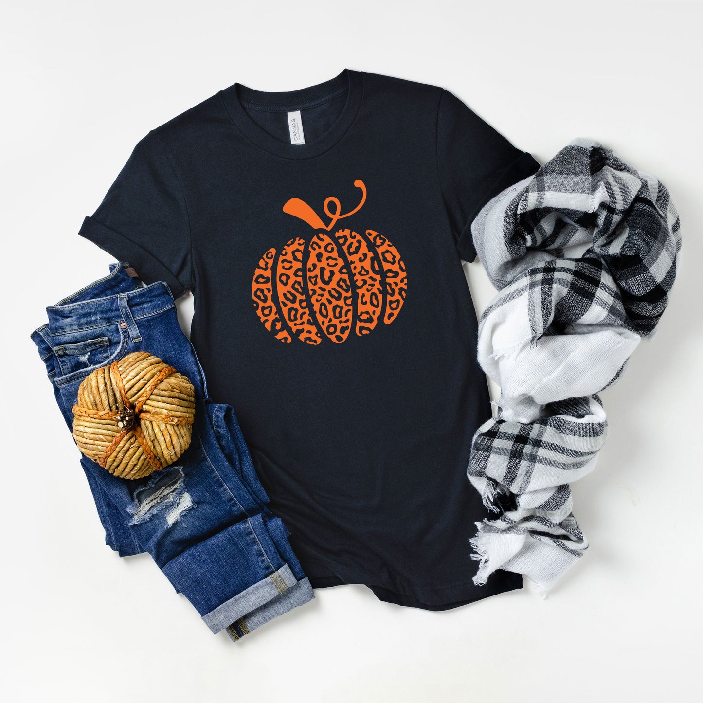 Orange Leopard Pumpkin | Short Sleeve Graphic Tee