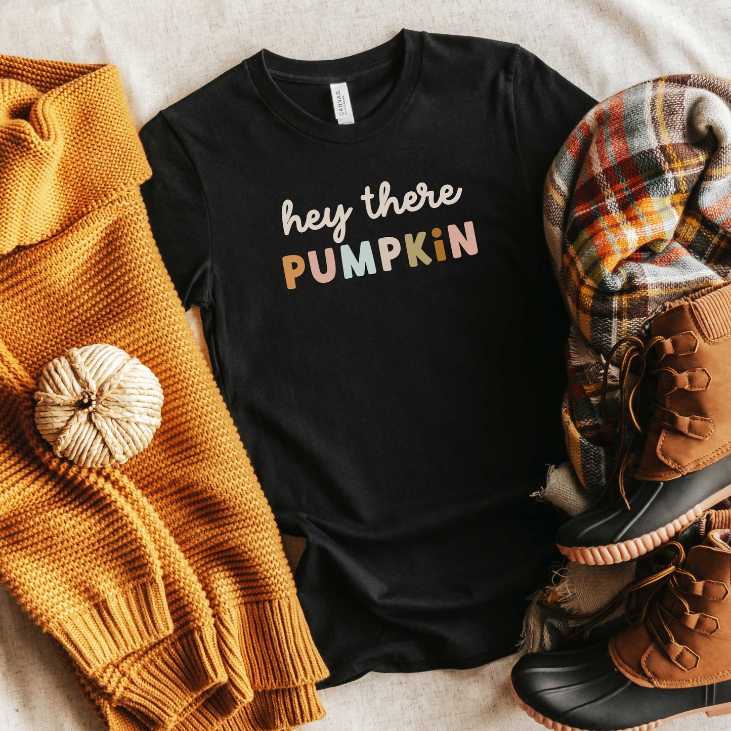 Hey There Pumpkin Colorful | Short Sleeve Graphic Tee
