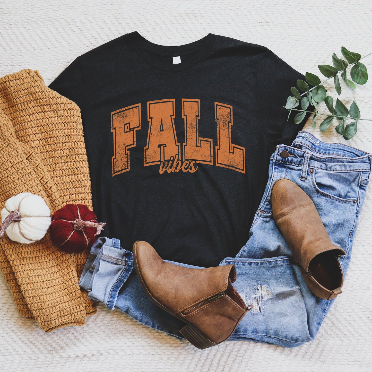 Fall Vibes Varsity | Short Sleeve Crew Neck