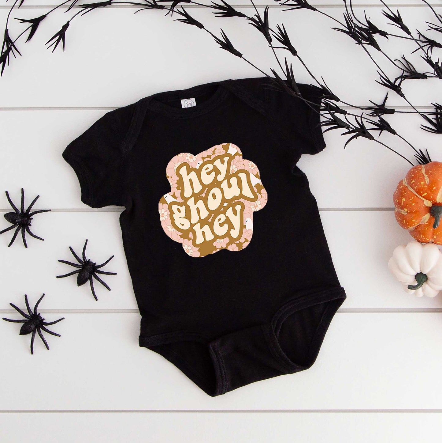 Hey Ghoul Hey Colorful | Baby Graphic Short Sleeve Bodysuit