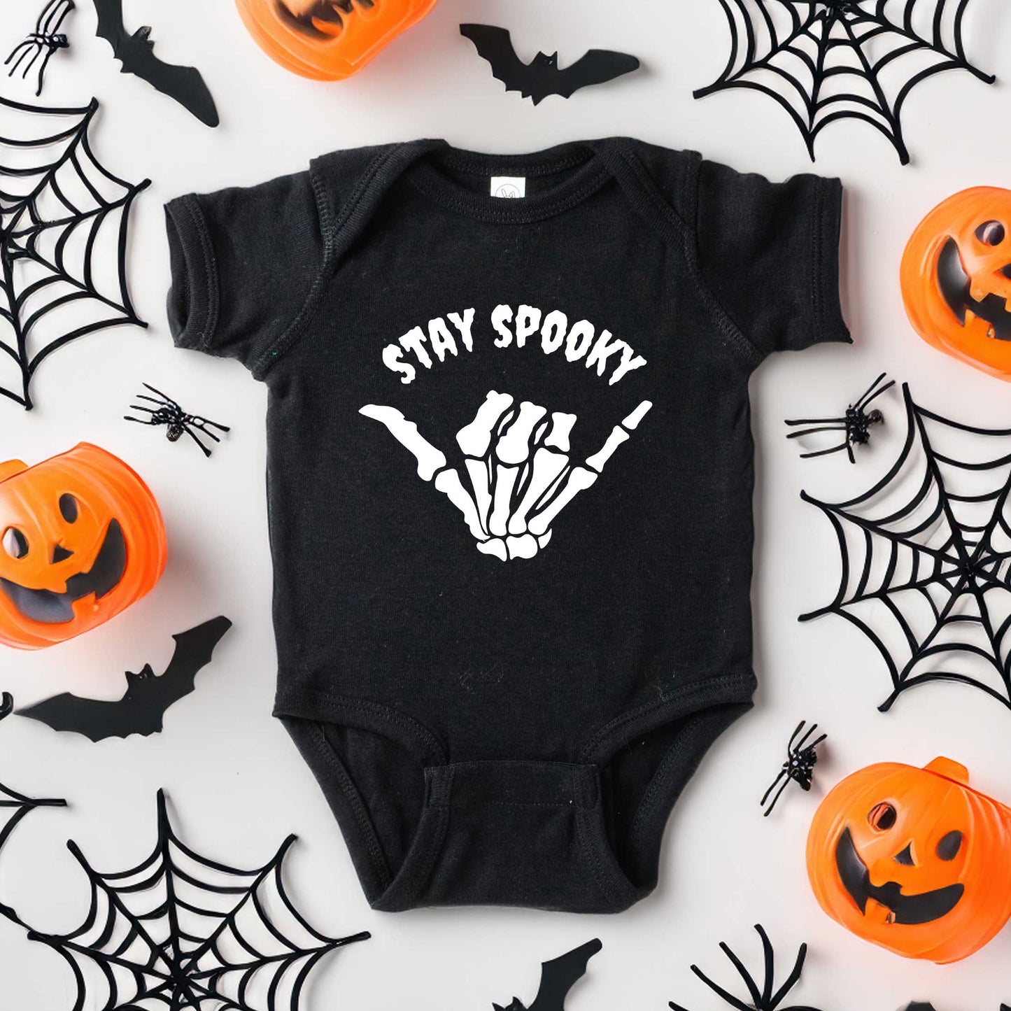 Stay Spooky Hand | Baby Graphic Short Sleeve Bodysuit