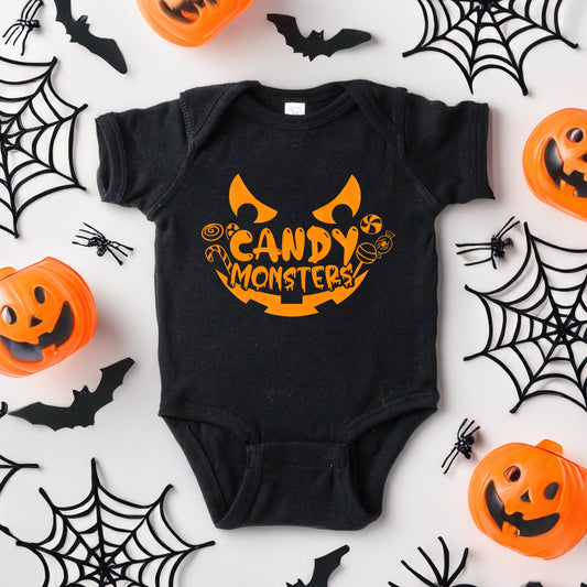 Candy Monster Puff Print | Baby Graphic Short Sleeve Bodysuit