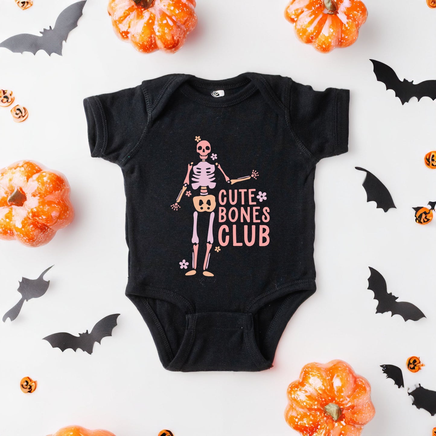 Cute Bones Club | Baby Graphic Short Sleeve Bodysuit