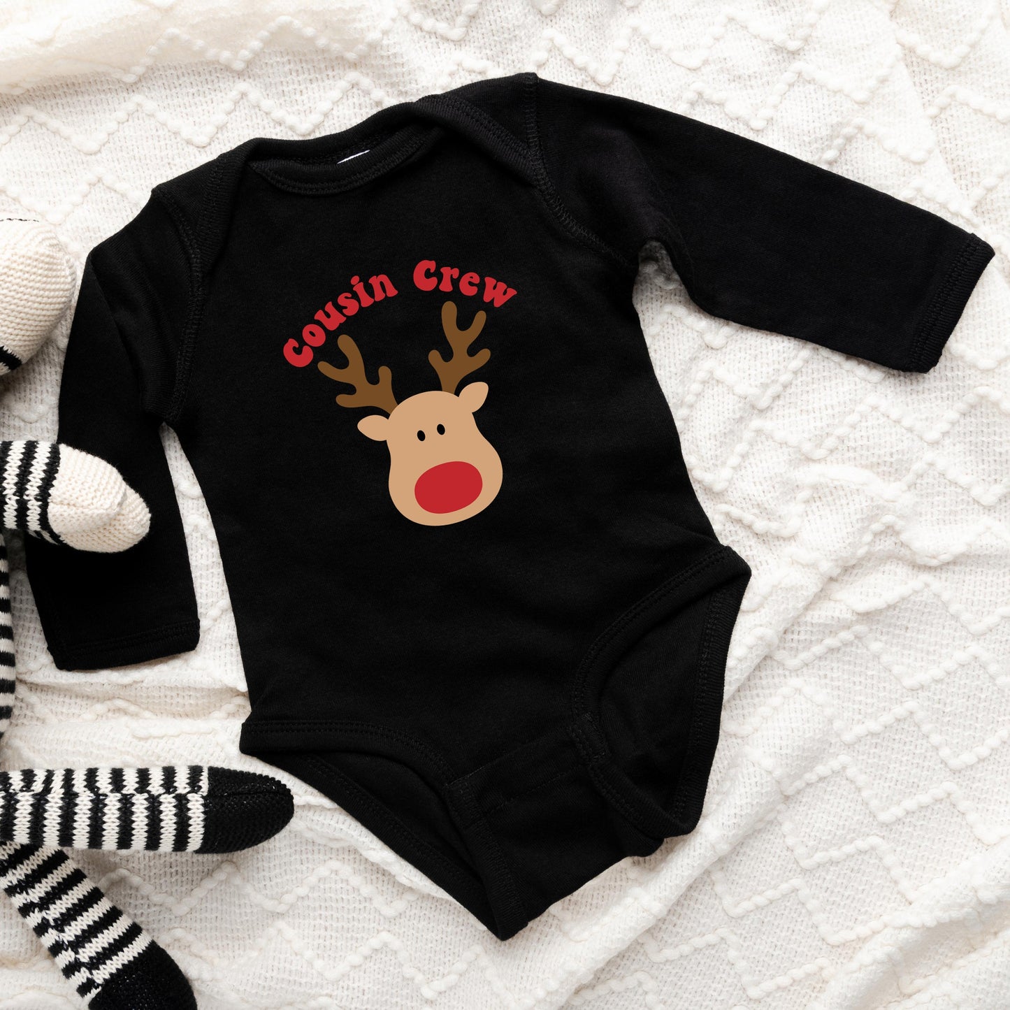 Cousin Crew Reindeer | Baby Long Sleeve Bodysuit