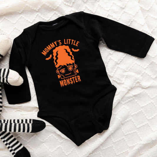 Mommy's Little Monster Girl | Baby Graphic Long Sleeve Bodysuit