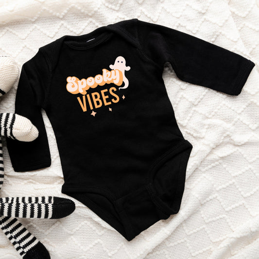 Spooky Vibes Colorful | Baby Long Sleeve Bodysuit