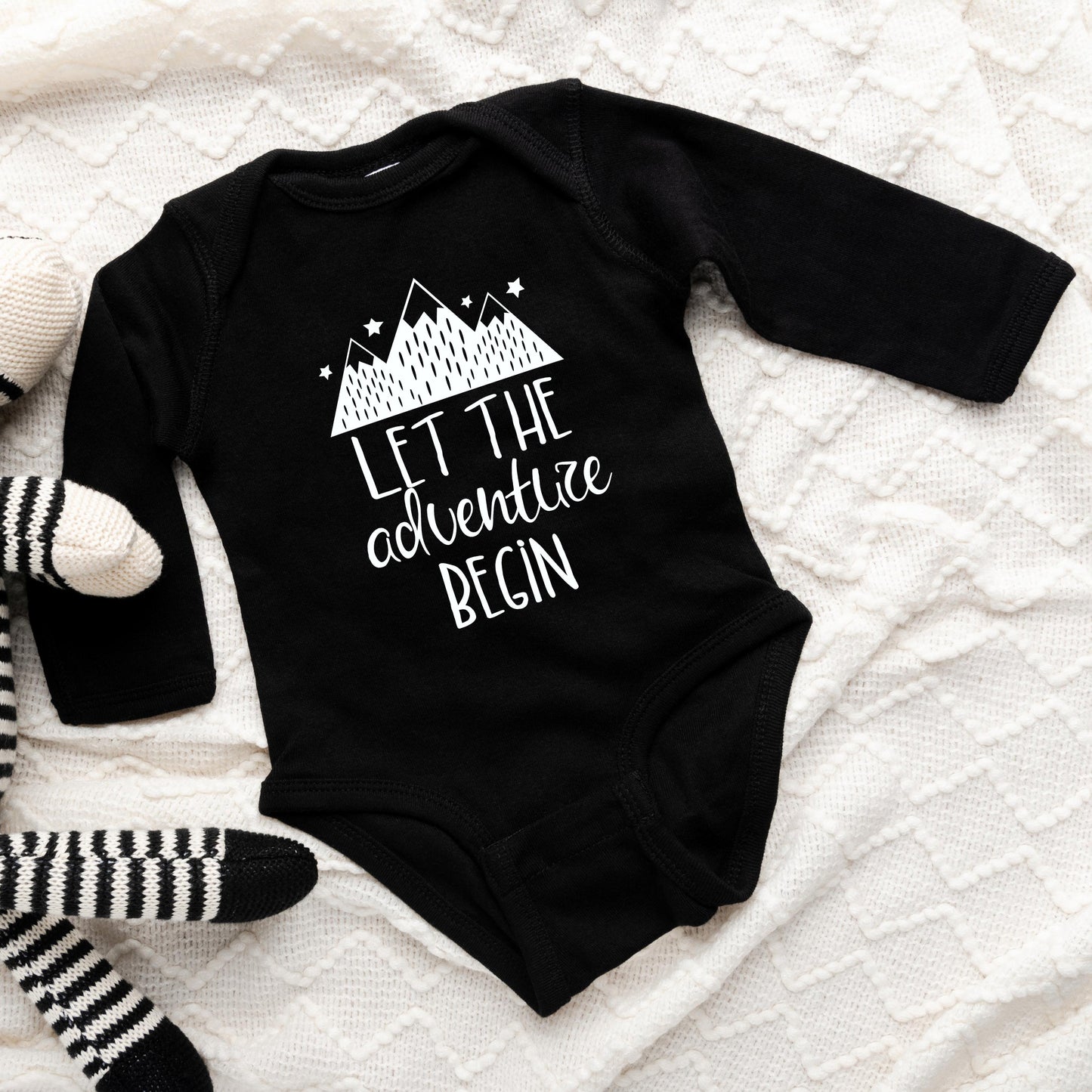 Let The Adventure Begin Mountains | Baby Long Sleeve Bodysuit