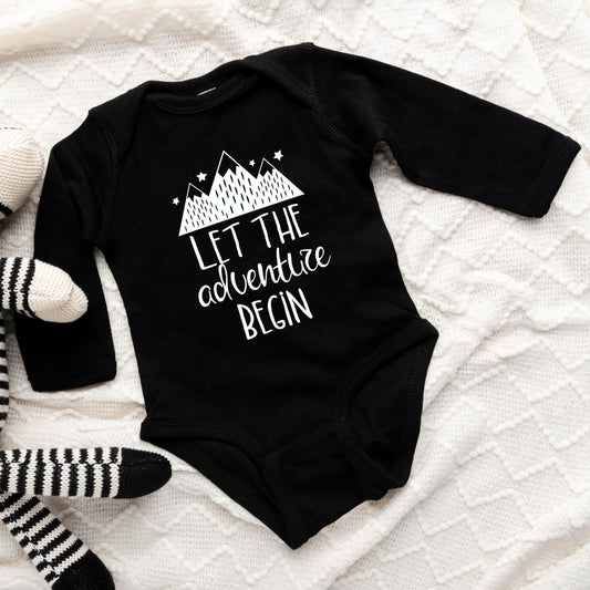 Let The Adventure Begin Mountains | Baby Long Sleeve Bodysuit
