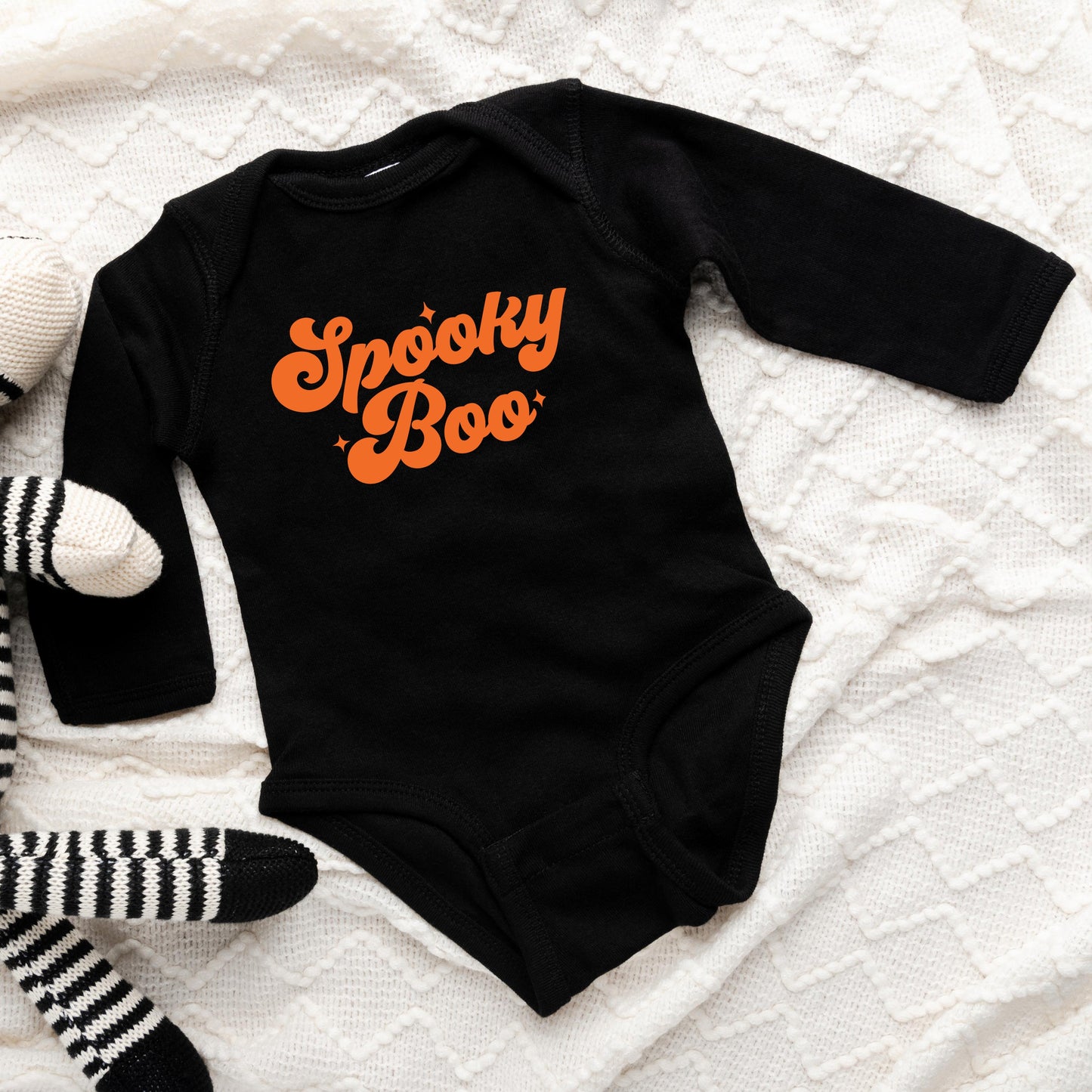 Spooky Boo Stars | Baby Graphic Long Sleeve Bodysuit