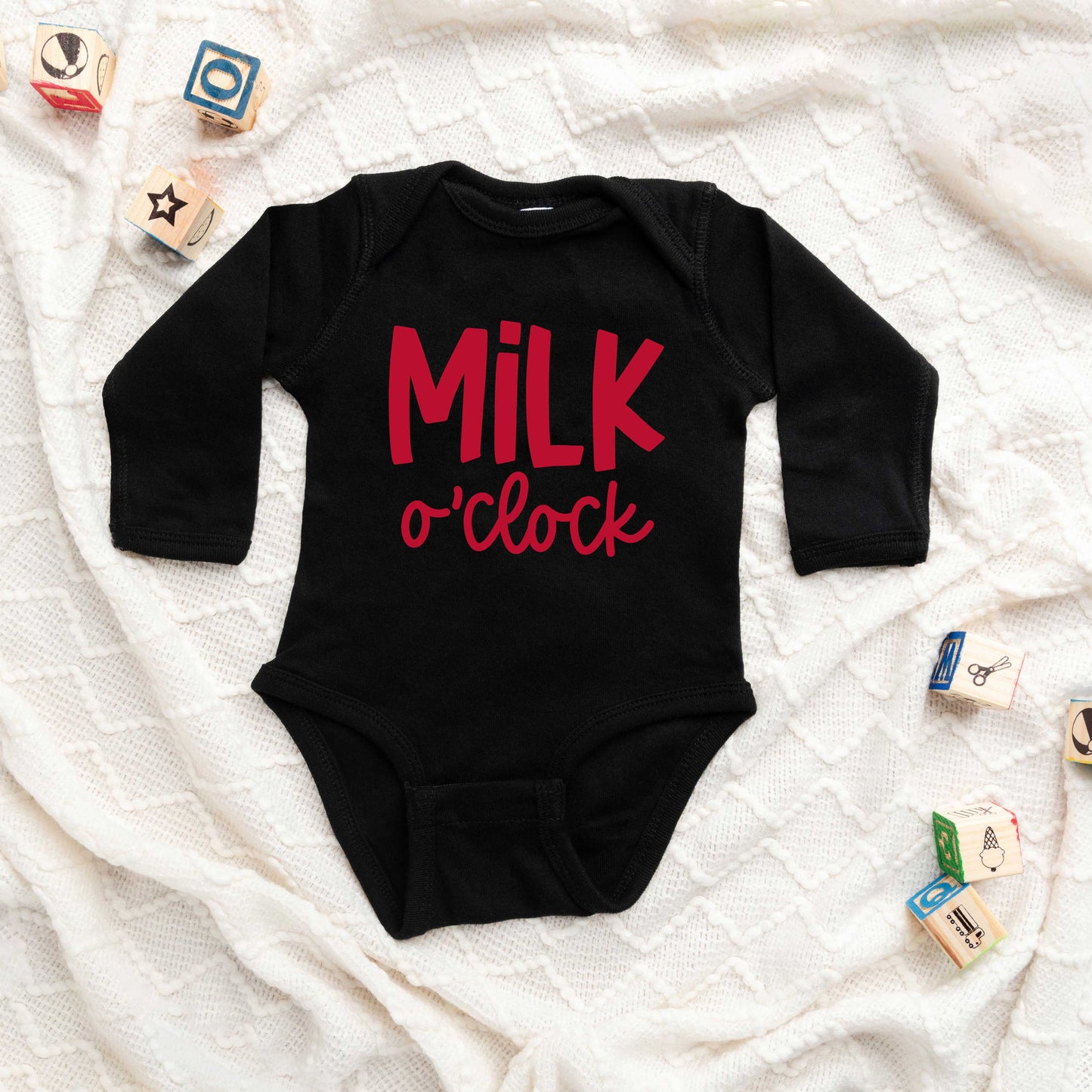 Milk O'Clock | Baby Long Sleeve Bodysuit