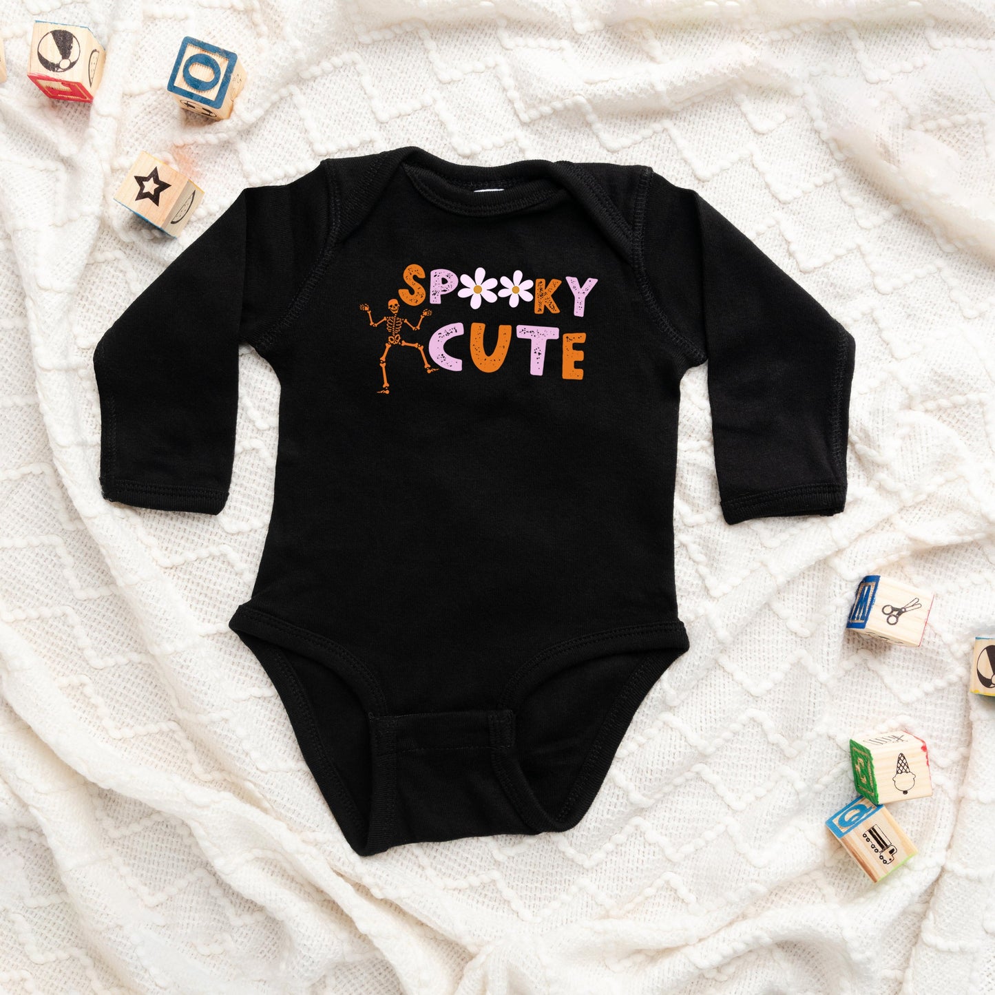 Spooky Cute Skeleton | Baby Long Sleeve Bodysuit