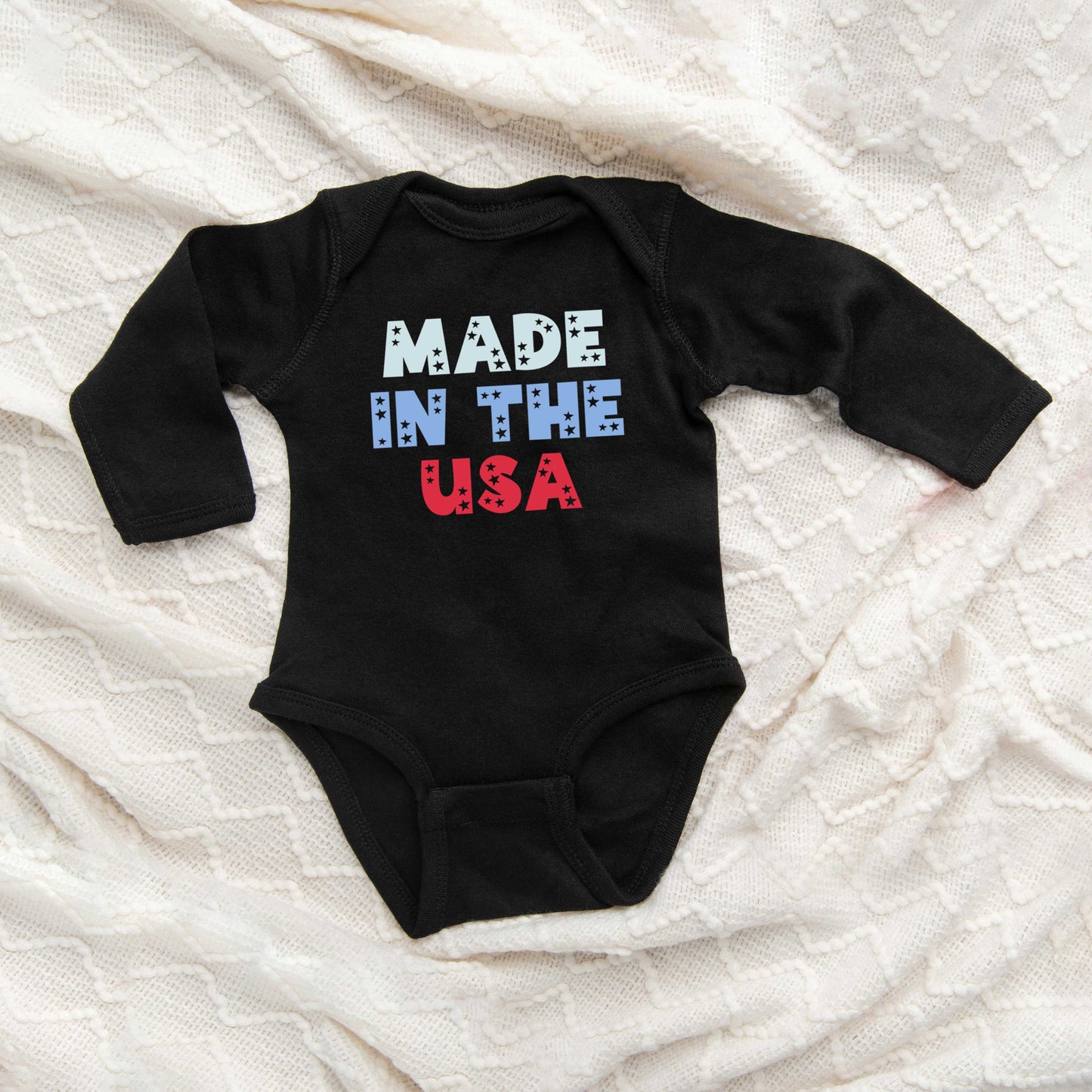 Made In The USA Pastel | Baby Long Sleeve Bodysuit