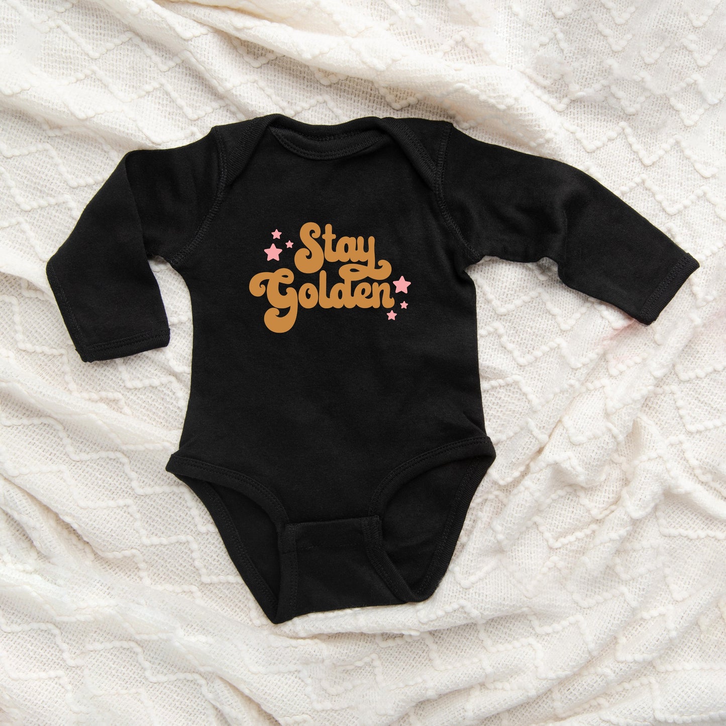 Stay Golden Stars | Baby Long Sleeve Bodysuit