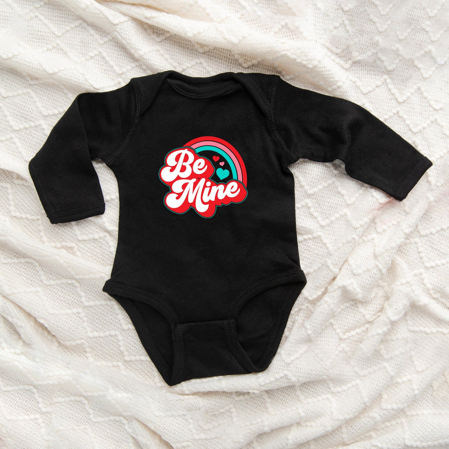 Be Mine Rainbow | Baby Long Sleeve Bodysuit