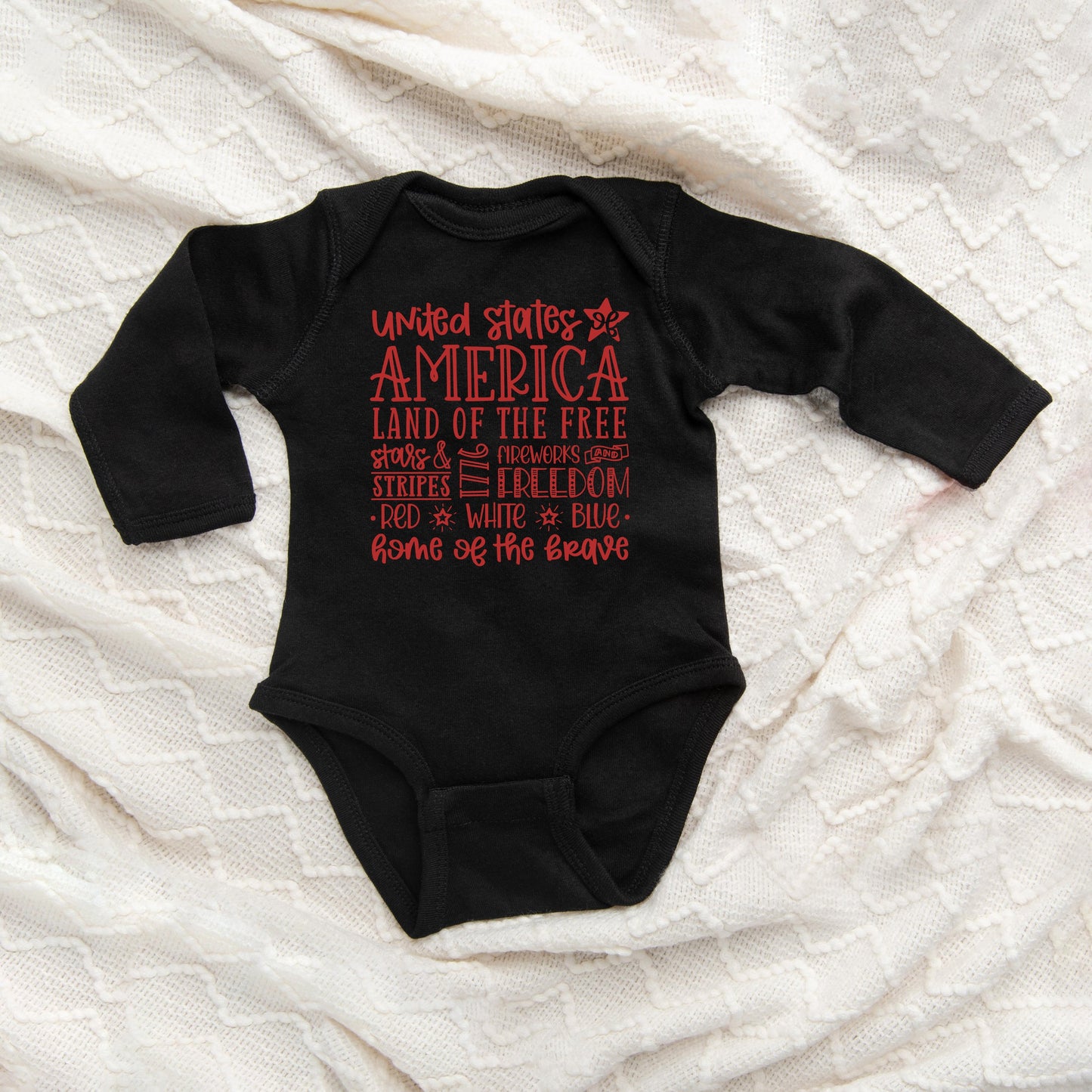 4th of July Subway | Baby Long Sleeve Bodysuit