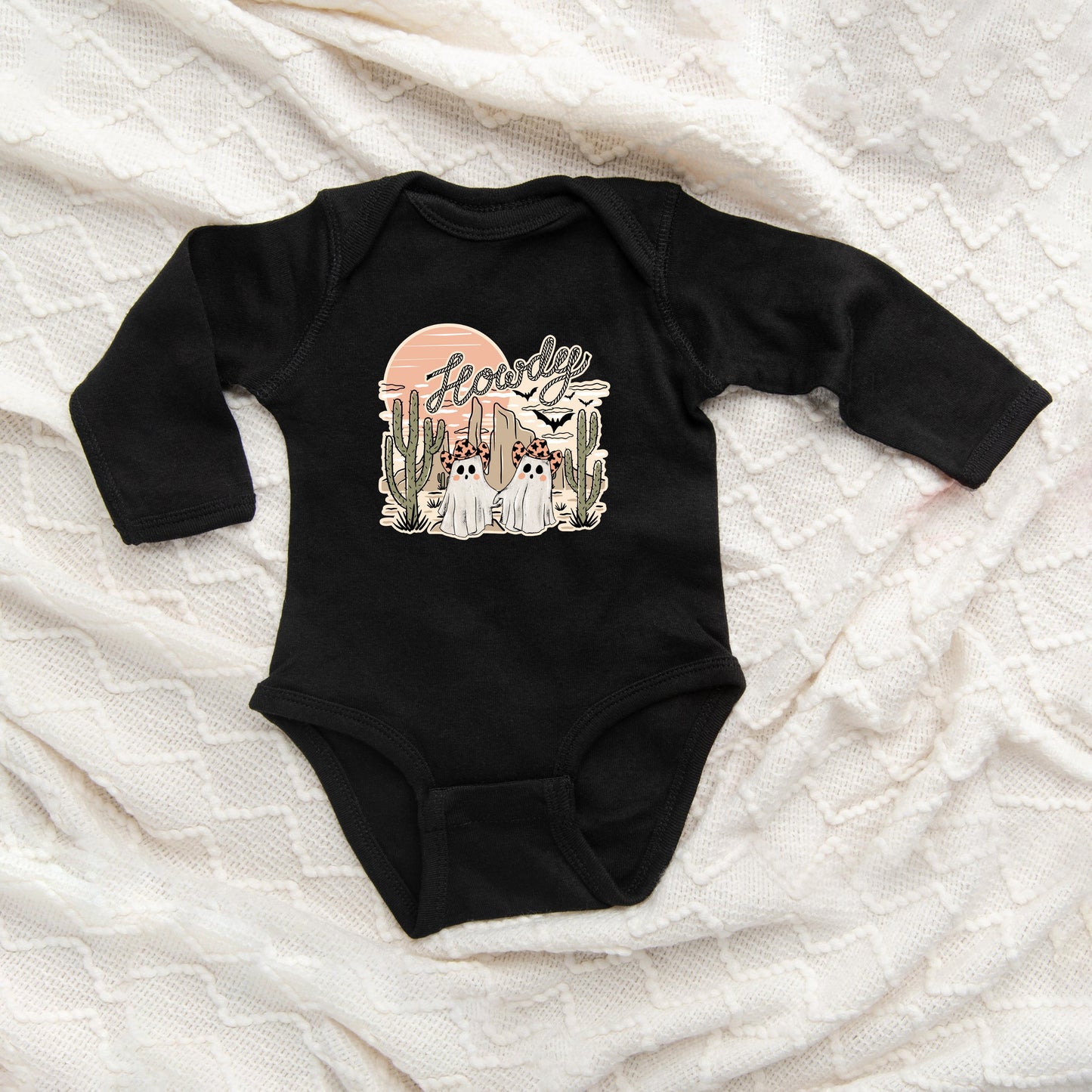 Howdy Ghosties | Baby Graphic Long Sleeve Bodysuit