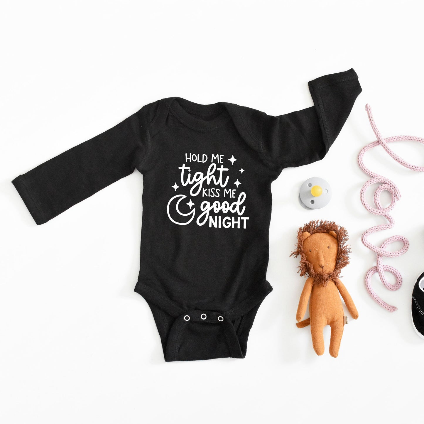 Hold Me Tight Kiss Good Night | Baby Long Sleeve Bodysuit