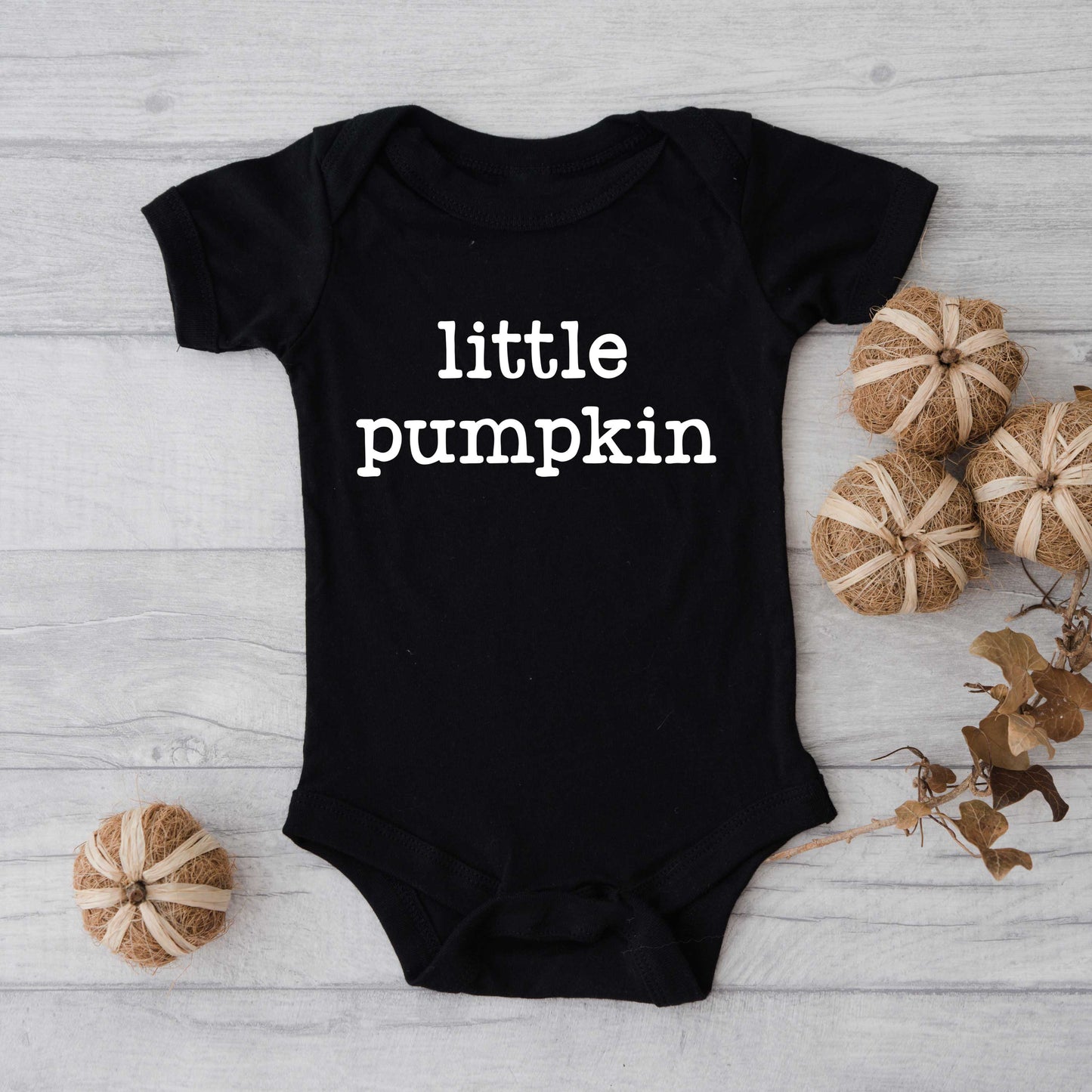Little Pumpkin Typewriter | Baby Graphic Short Sleeve Bodysuit