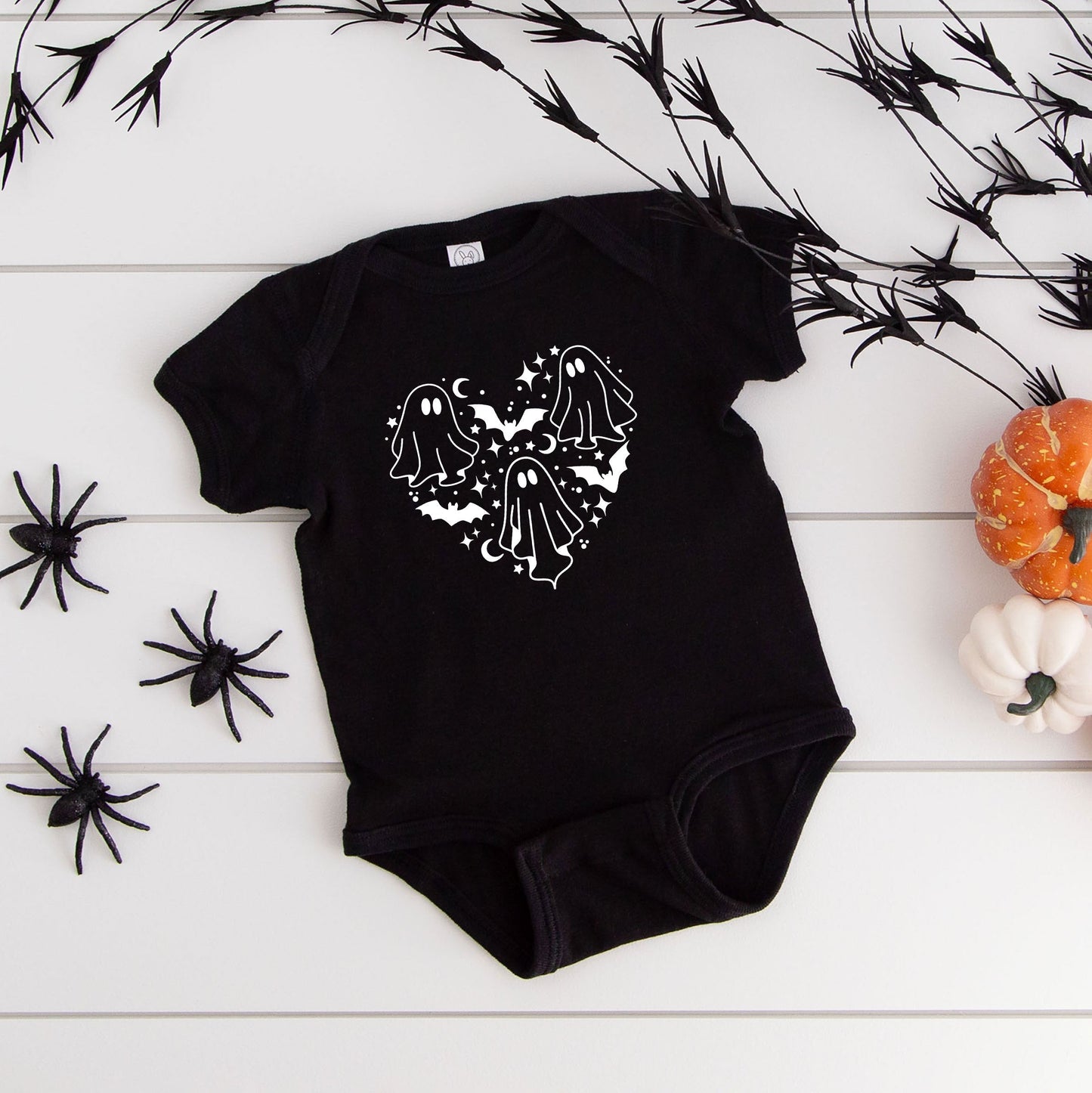 Ghosts Heart | Baby Graphic Short Sleeve Bodysuit