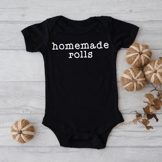 Homemade Rolls Typewriter | Baby Graphic Short Sleeve Bodysuit