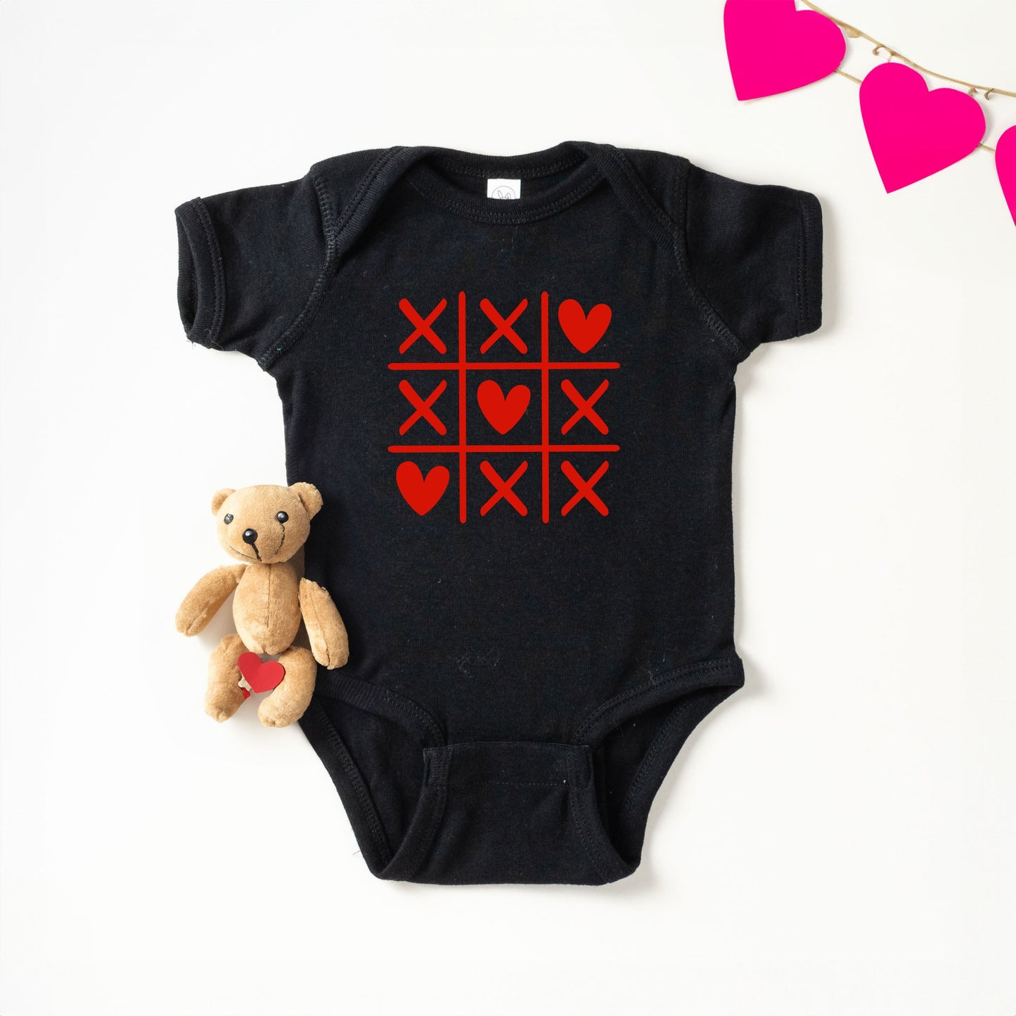Tic Tac Heart | Baby Graphic Short Sleeve Bodysuit