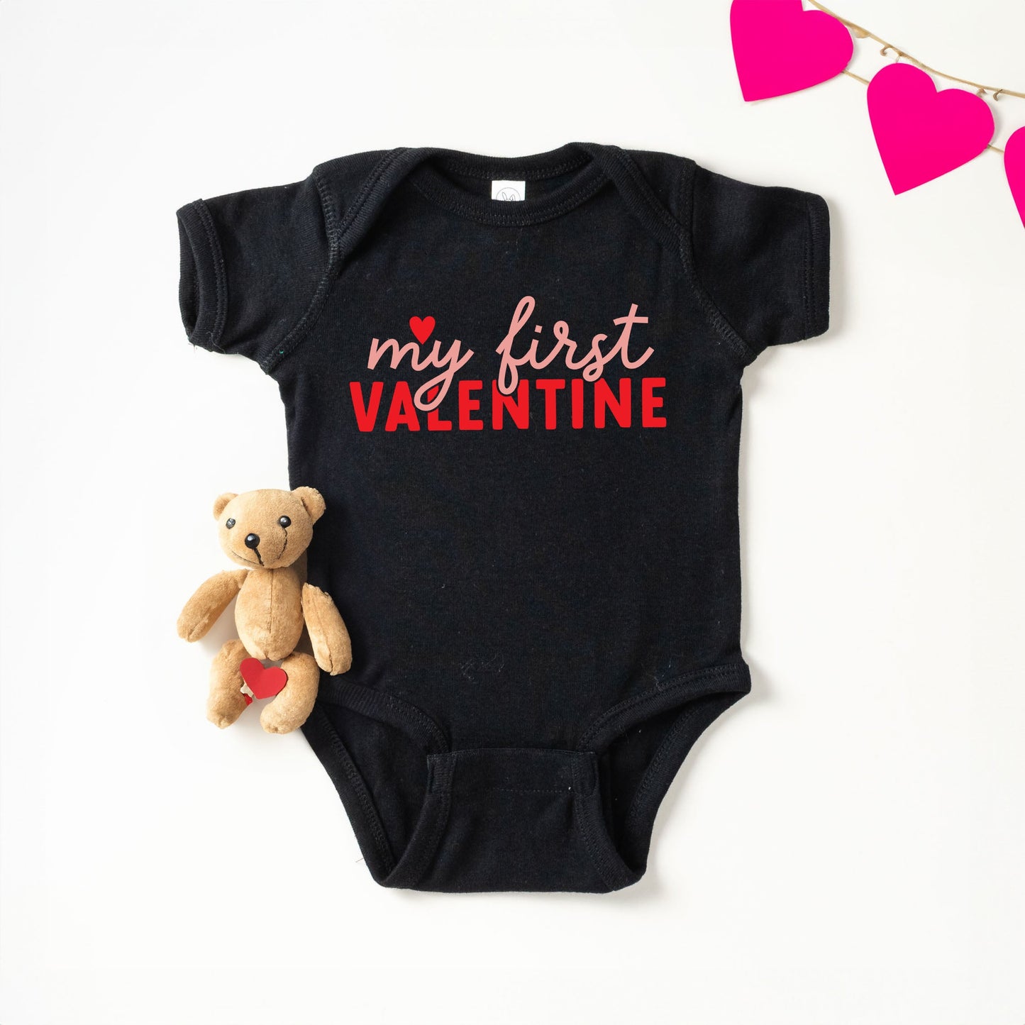 My First Valentine | Baby Graphic Short Sleeve Bodysuit