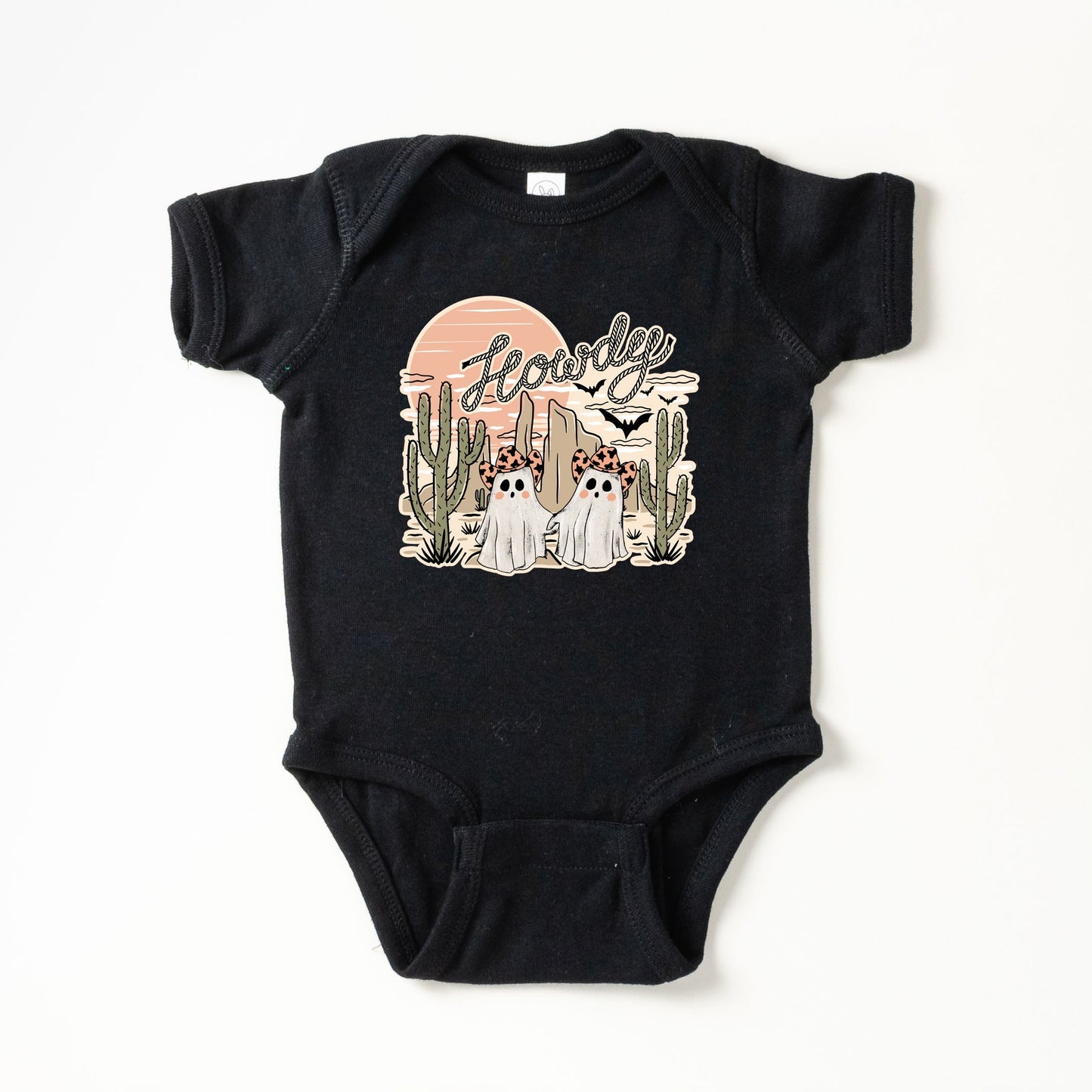 Howdy Ghosties | Baby Graphic Short Sleeve Bodysuit