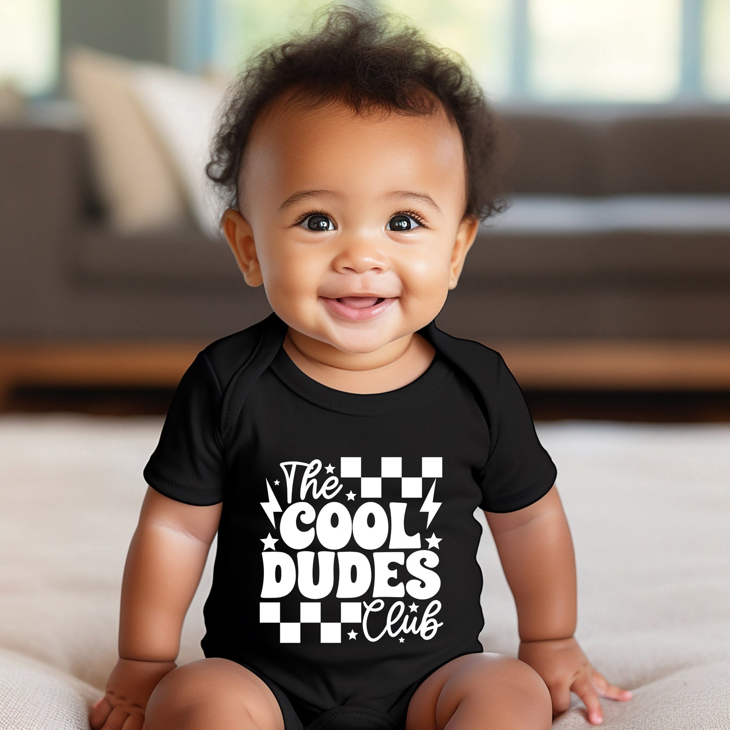 Cool Dudes Club | Baby Graphic Short Sleeve Bodysuit