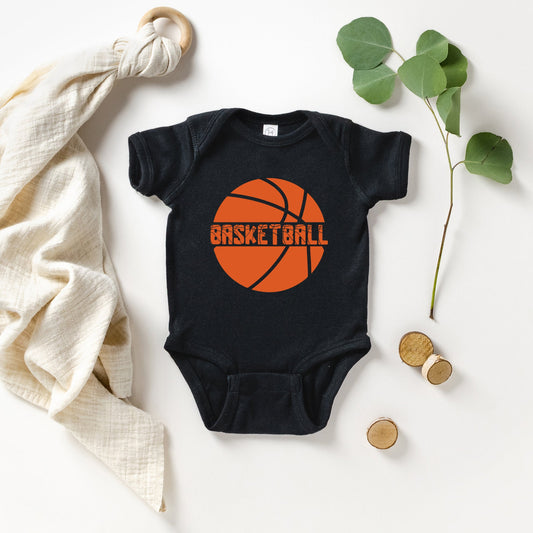 Basketball With Ball | Baby Graphic Short Sleeve Bodysuit