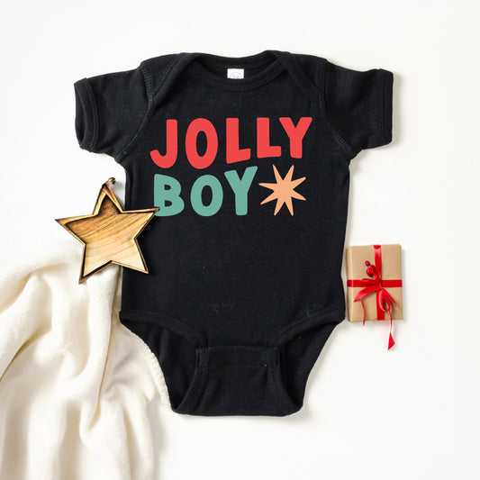 Jolly Boy Star | Baby Graphic Short Sleeve Bodysuit