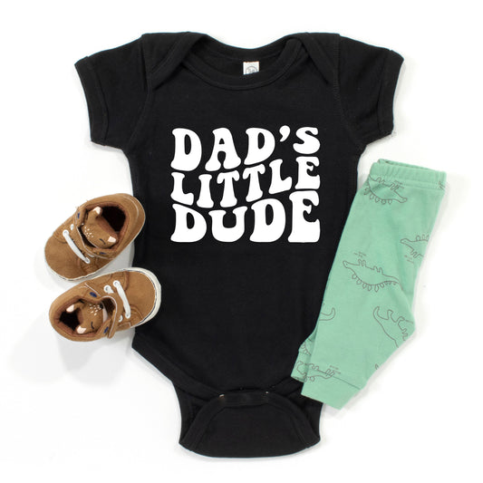 Dad's Little Dude | Baby Graphic Short Sleeve Bodysuit