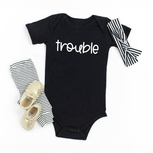 Trouble | Baby Graphic Short Sleeve Bodysuit