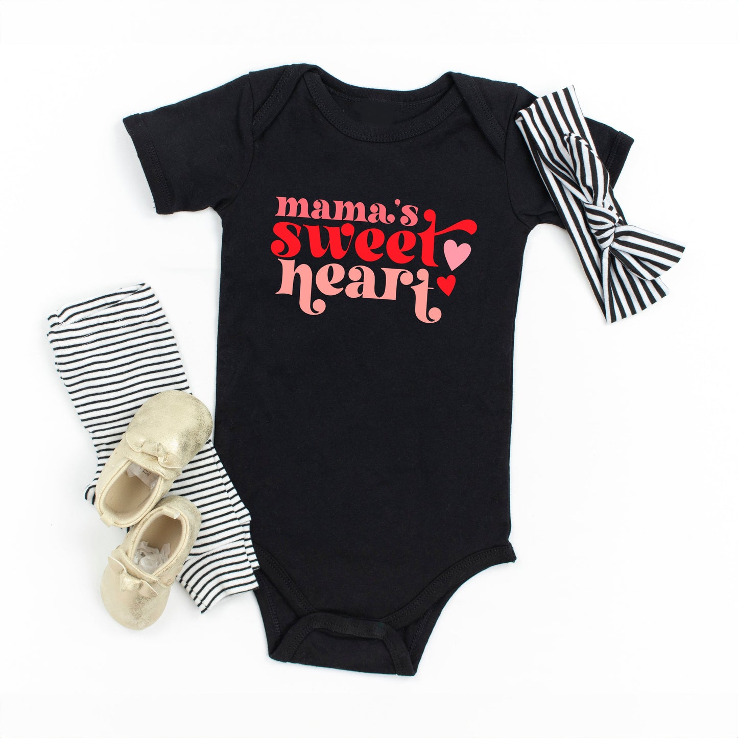 Pink Sweet Heart | Baby Graphic Short Sleeve Bodysuit