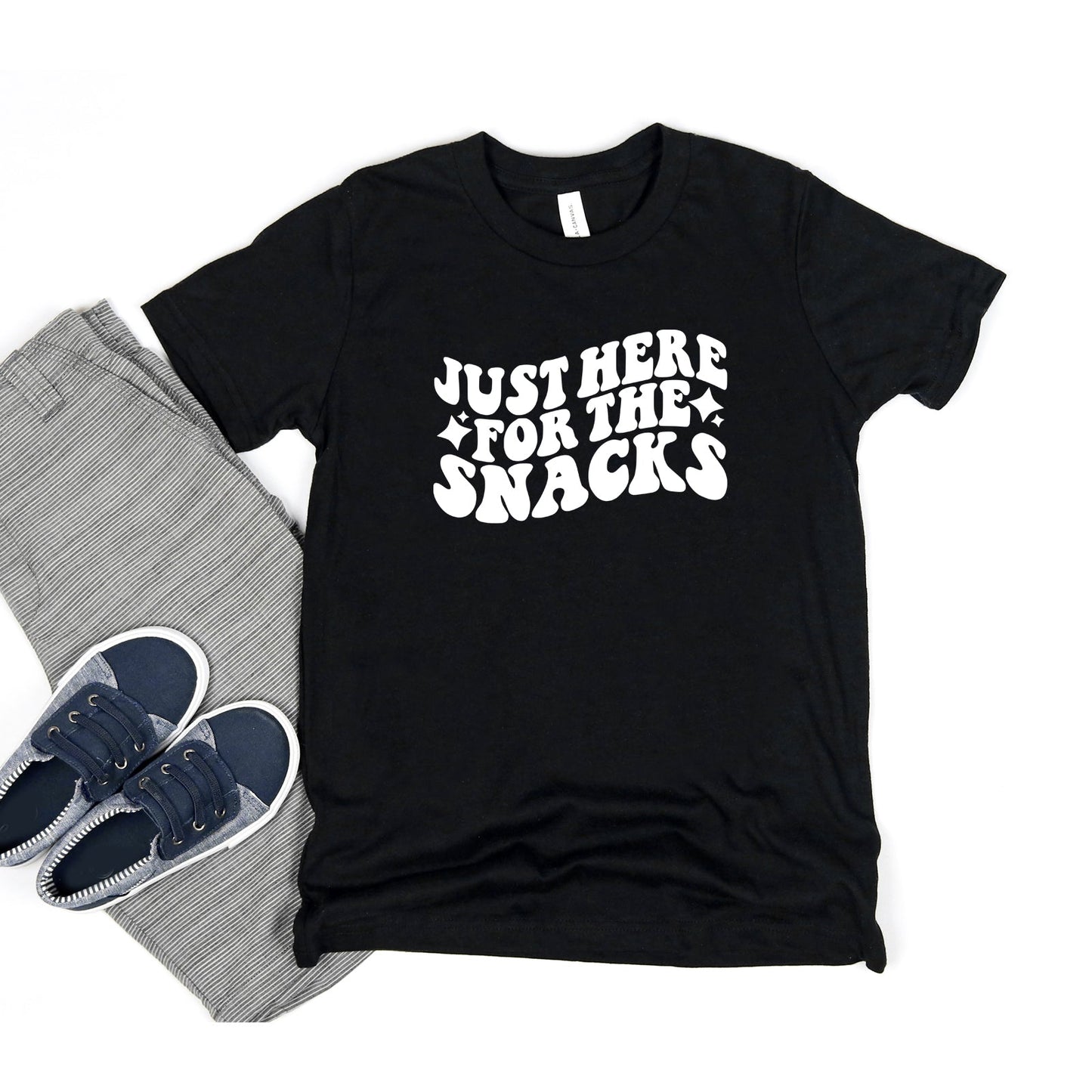 Here For The Snacks Stars | Toddler Short Sleeve Crew Neck