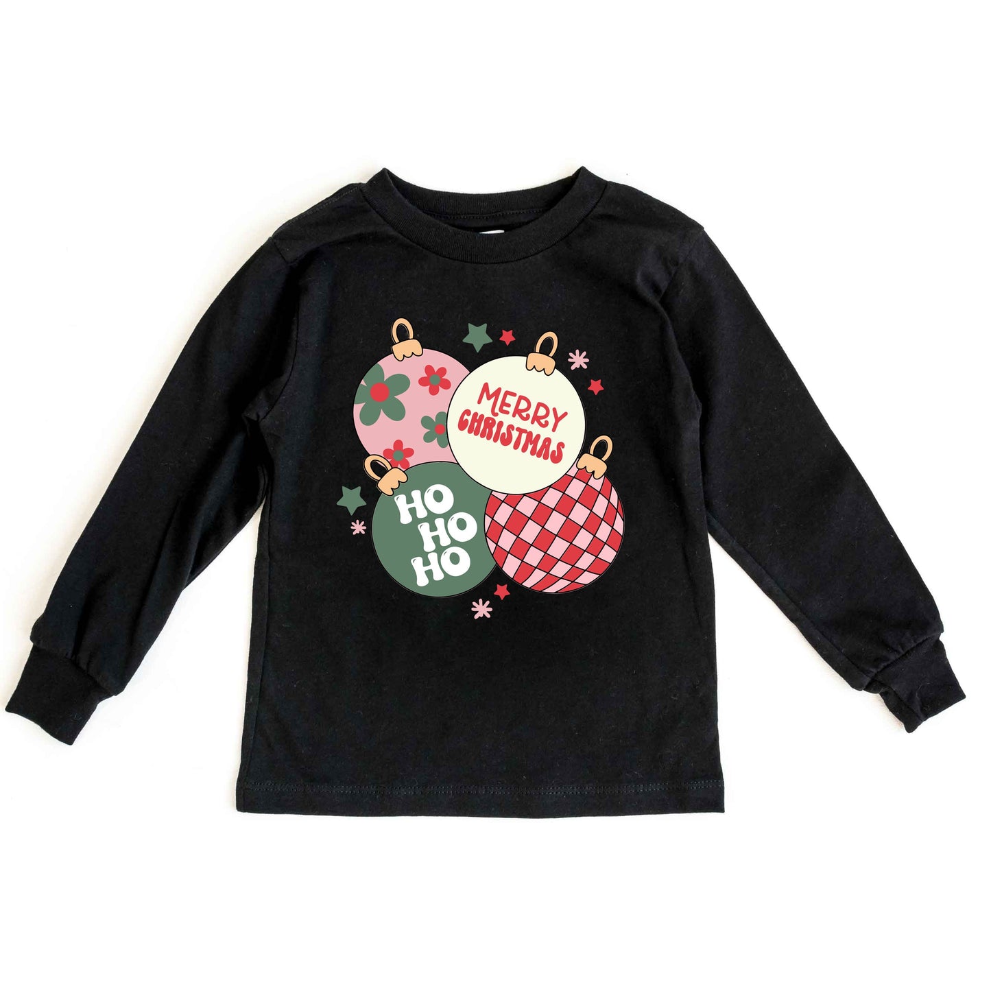 Christmas Ornaments | Toddler Graphic Long Sleeve Tee