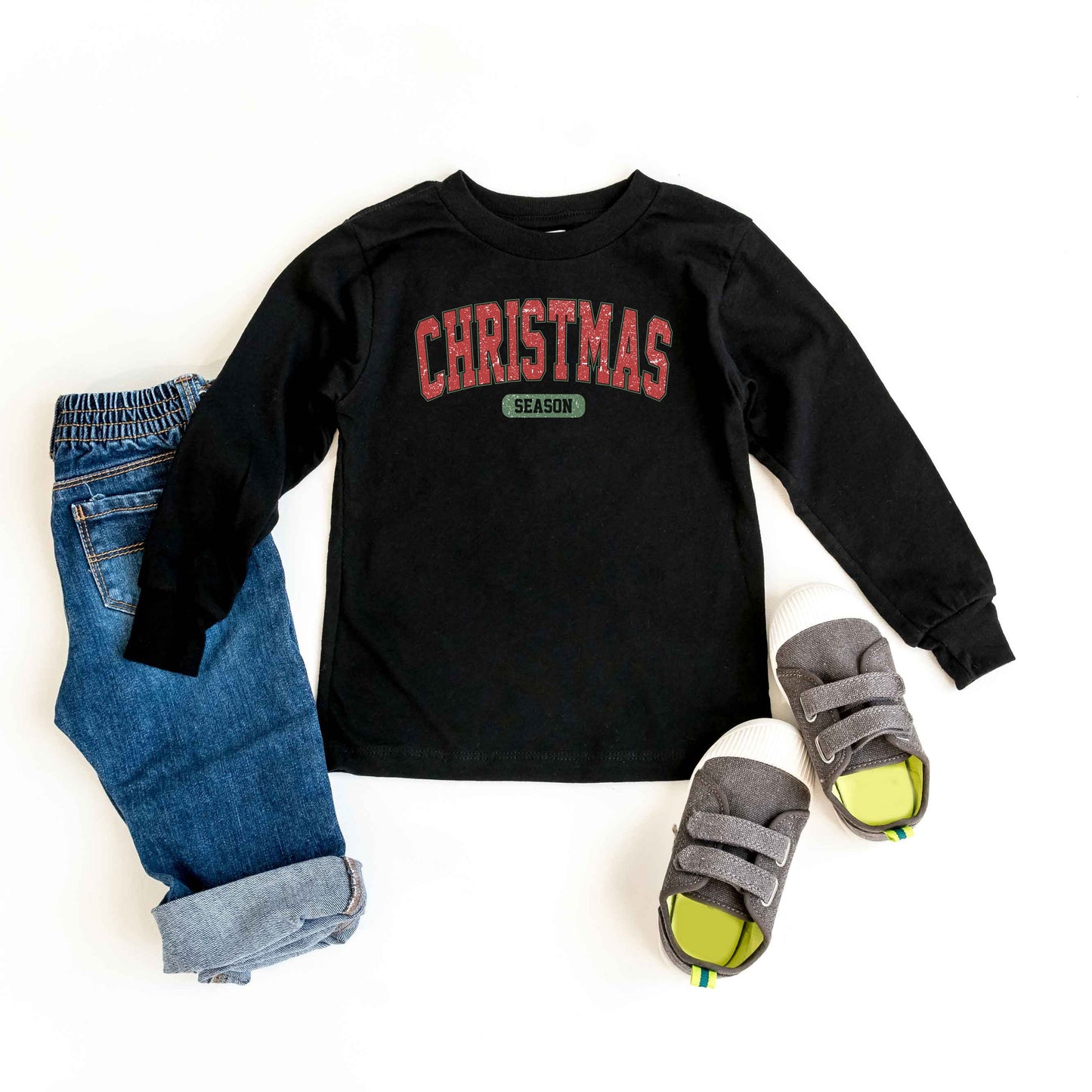 Varsity Christmas Season | Toddler Graphic Long Sleeve Tee