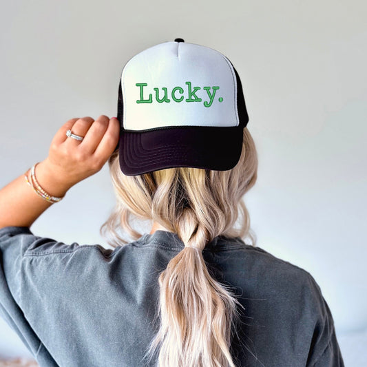 Embroidered Lucky Typewriter | Foam Trucker Hat