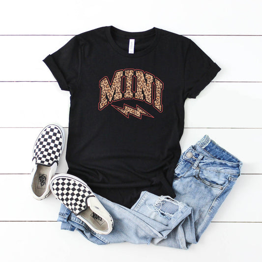 Mini Leopard Lightning Bolt | Youth Short Sleeve Crew Neck