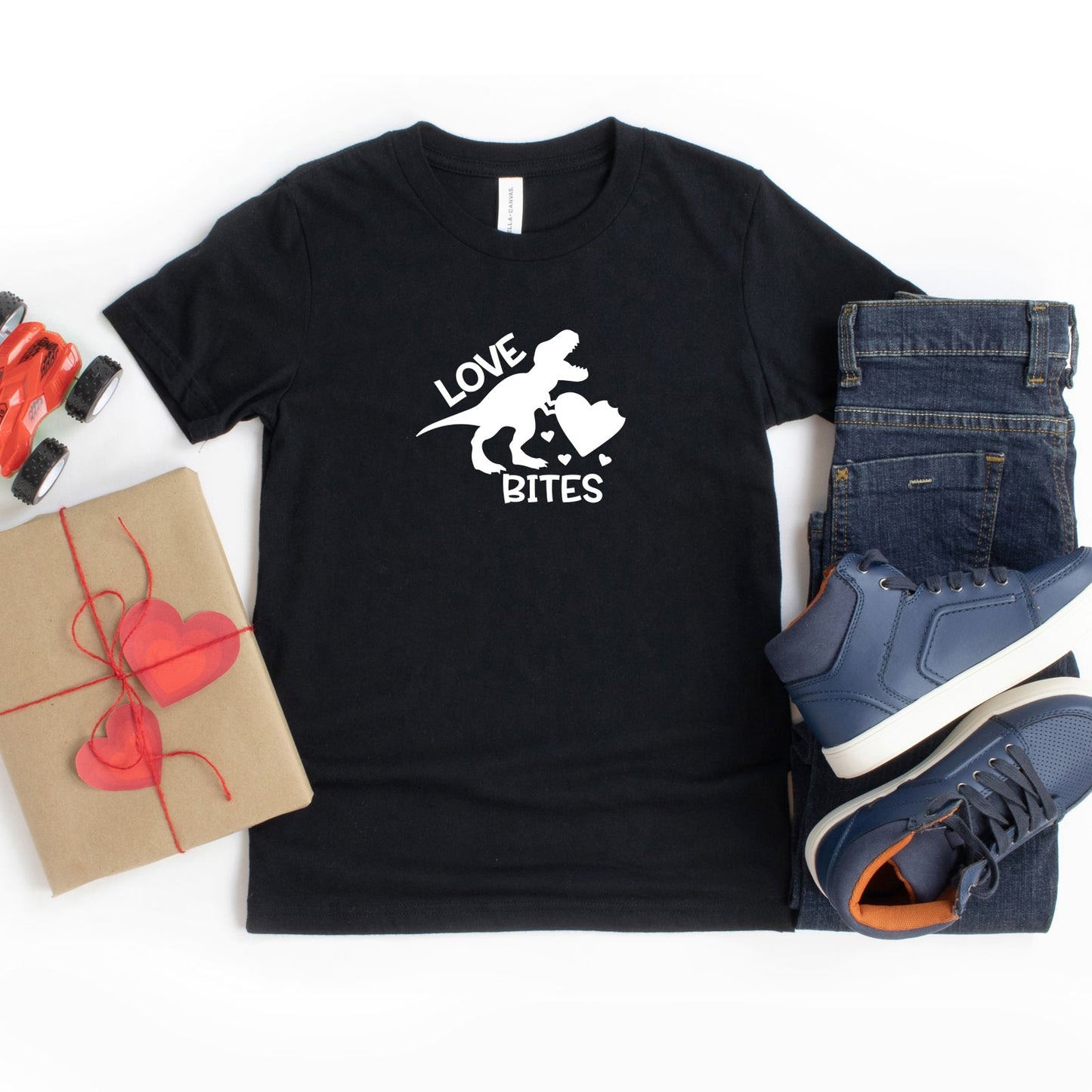 Love Bites Dinosaur | Youth Short Sleeve Crew Neck
