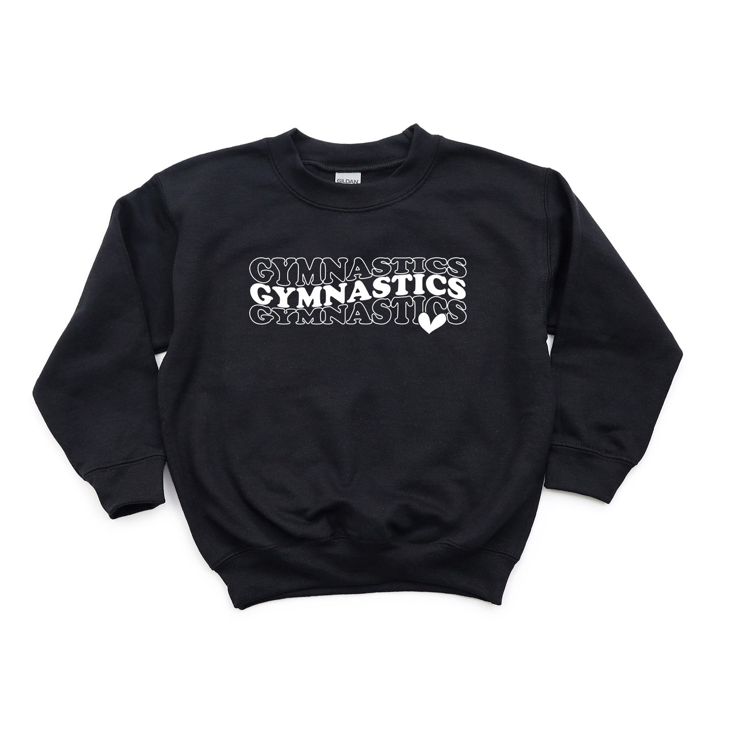 Gymnastics Stacked Heart | Youth Sweatshirt