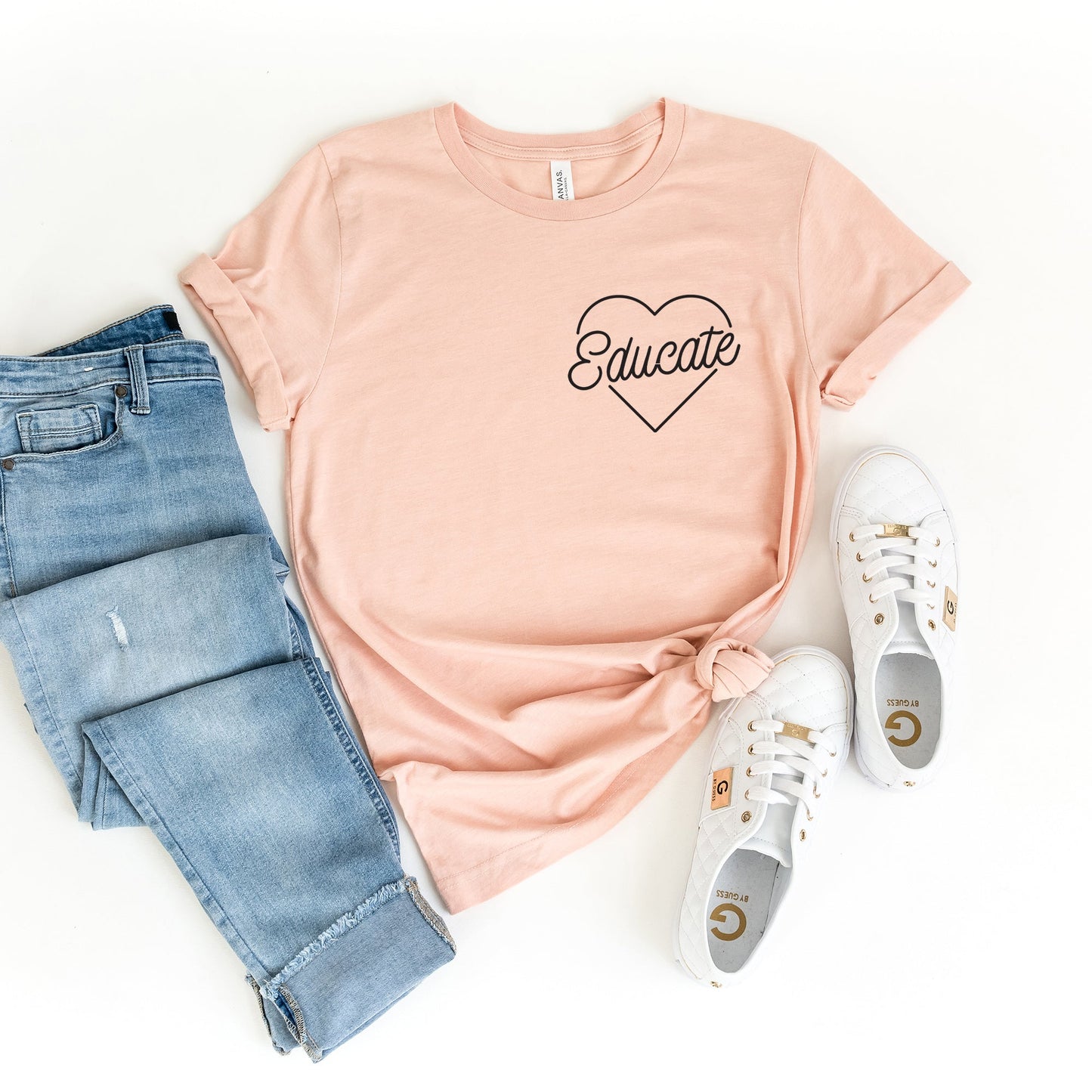 Educate Heart Mini | Short Sleeve Graphic Tee