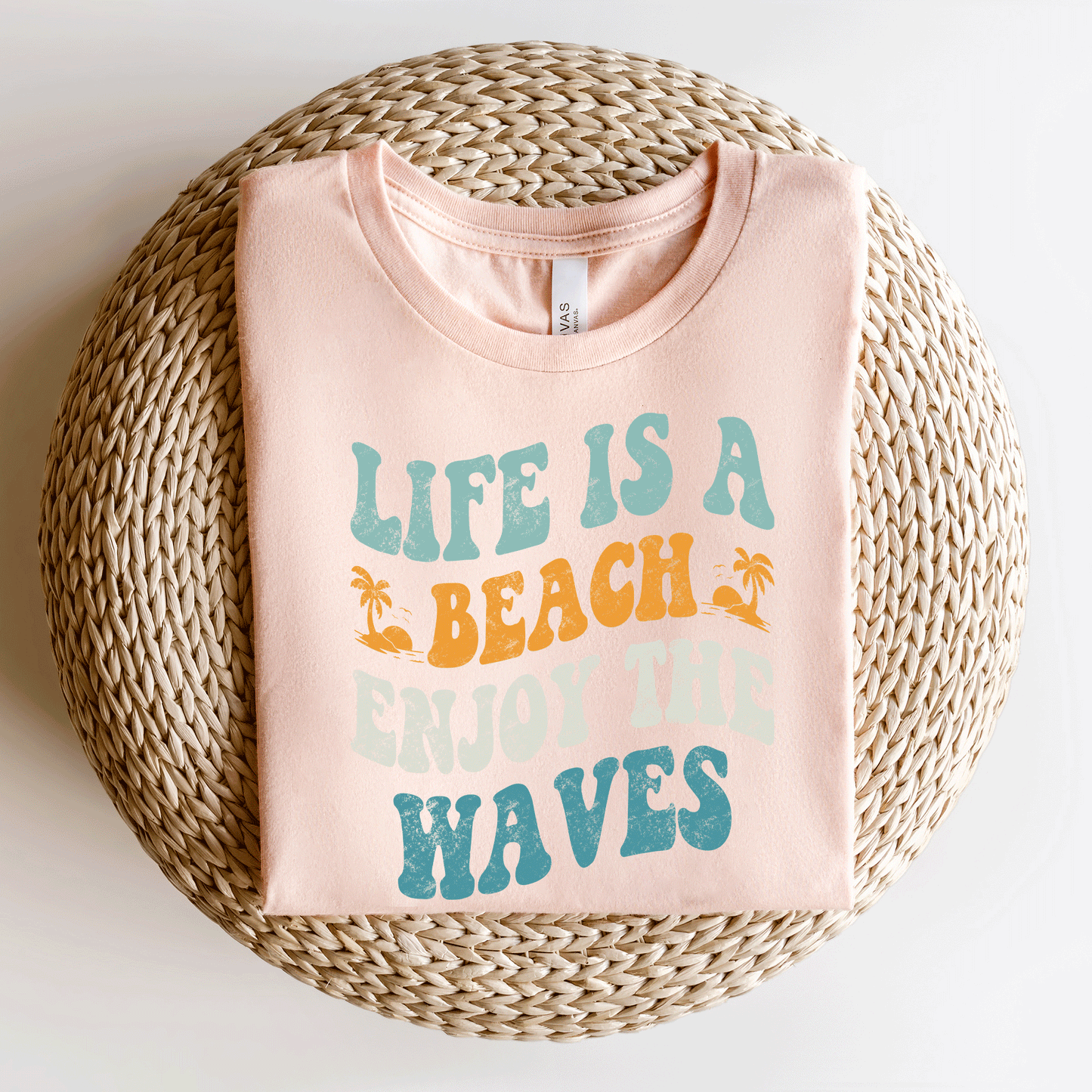 Enjoy The Waves Distressed | Short Sleeve Crew Neck