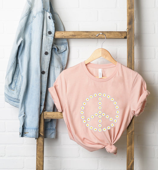 Daisy Peace Sign | Short Sleeve Graphic Tee